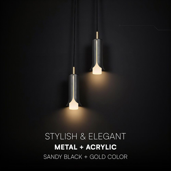 CORP ILUMINAT LED 2X5W 3000K 2000X1770MM - NEGRU [5]