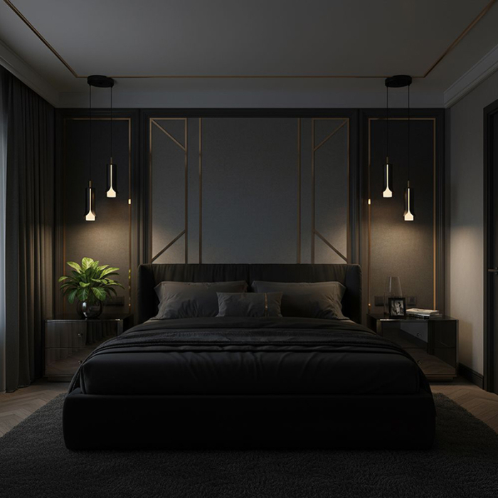 CORP ILUMINAT LED 2X5W 3000K 2000X1770MM - NEGRU [8]