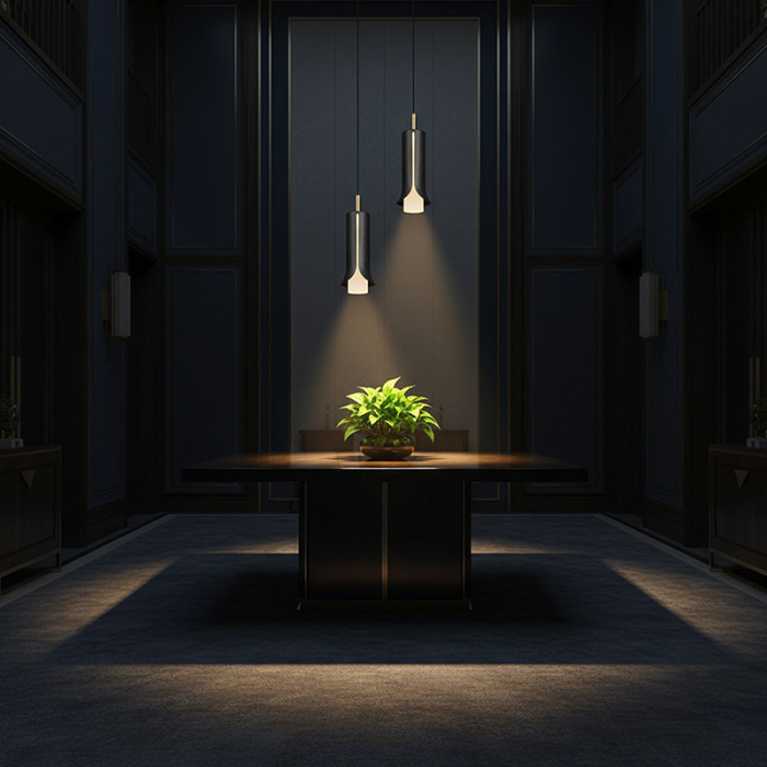 CORP ILUMINAT LED 2X5W 3000K 2000X1770MM - NEGRU [7]