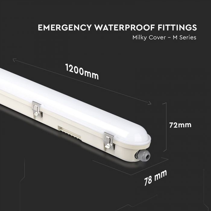 Corp iluminat LED, 36W, 120cm, cu senzor mișcare, 6400K, V-TAC, SKU-20469 [8]