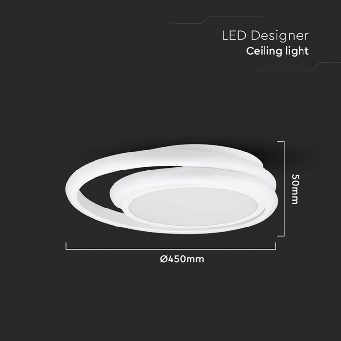 Corp iluminat led, 38w, 3in1, alb, V-TAC 6921 [3]