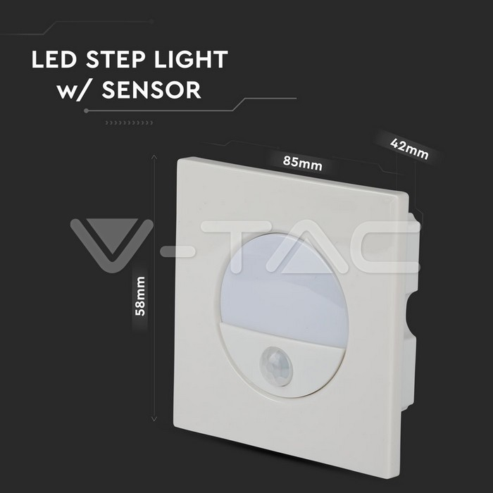 Corp iluminat LED, 3W, 4000K, cu senzor mișcare, IP20, V-TAC 5570 [3]