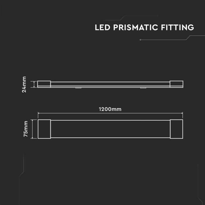 Corp iluminat LED, 40W, 120cm, 4000K, alb neutru, V-TAC, SKU-8048 [7]