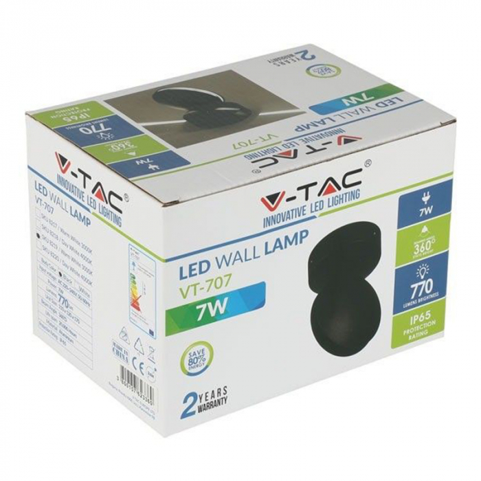 CORP ILUMINAT LED 7W IP65 3000K - NEGRU [9]