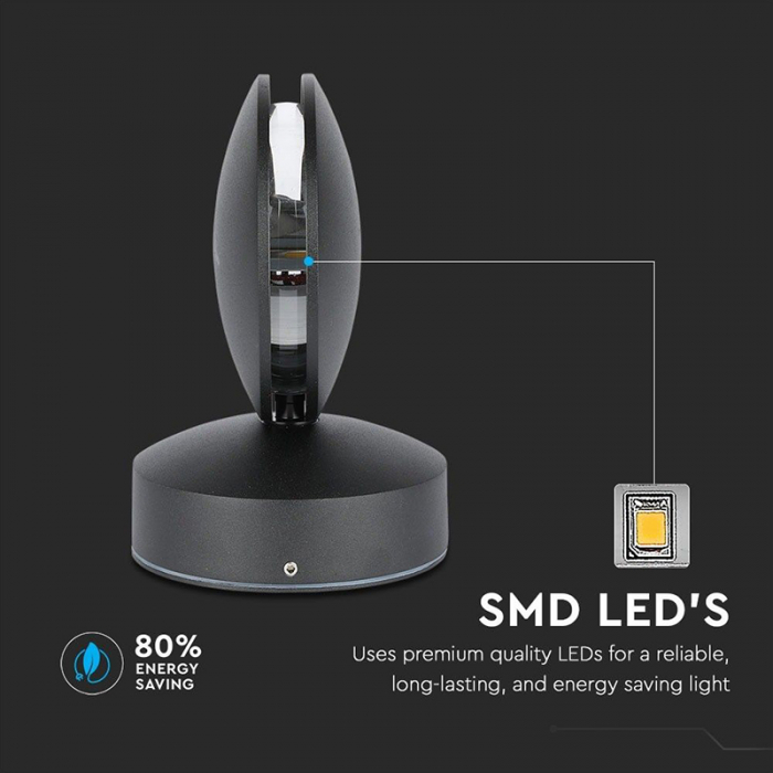 CORP ILUMINAT LED 7W IP65 3000K - NEGRU [13]