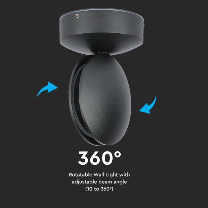 CORP ILUMINAT LED 7W IP65 3000K - NEGRU [11]