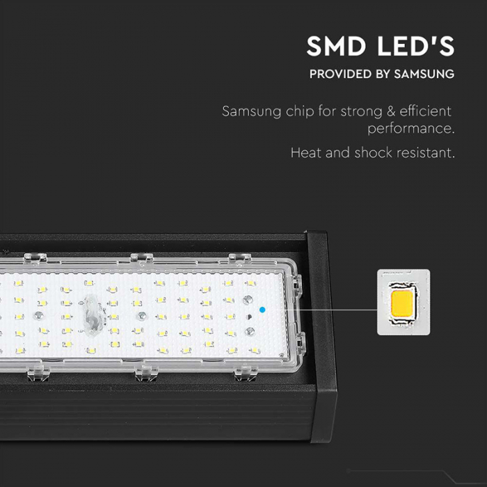 Corp iluminat led iluminat industrial, 100w, 120lm/w, 6500k, negru, V-TAC 21892 [12]
