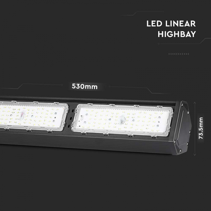 Corp iluminat led iluminat industrial, 100w, 120lm/w, 6500k, negru, V-TAC 21892 [11]
