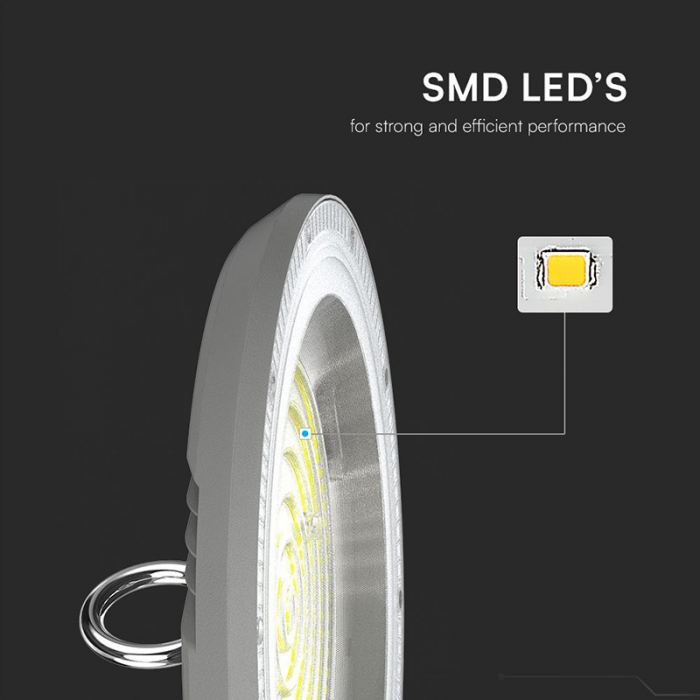 Lampa industriala LED suspendata 150W 3IN1 12300 lm (3000k,4000k,6500k) IP65 - GRI V-TAC 23623 [3]
