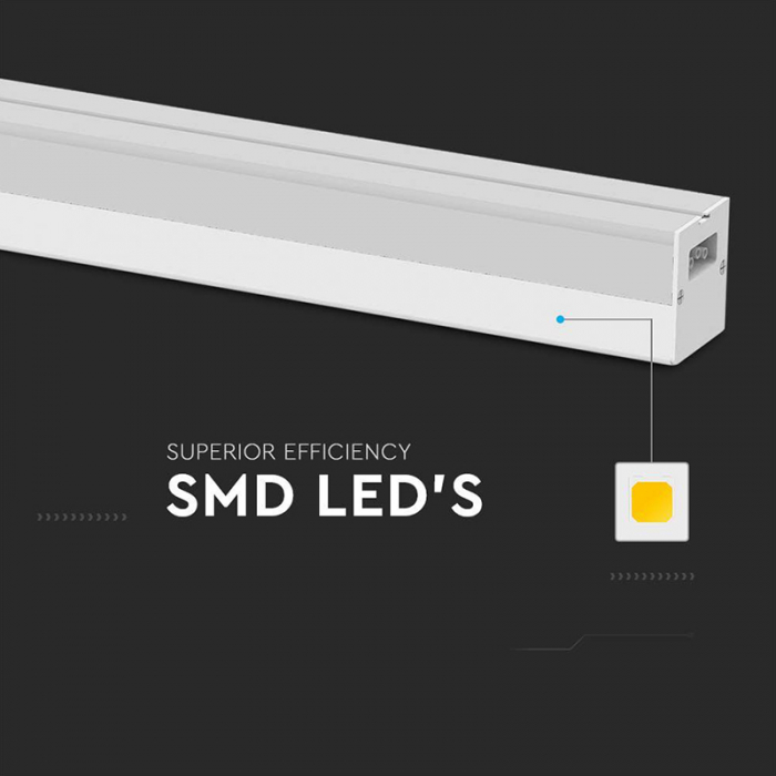 Corp iluminat LED liniar, 120cm, 40W, 4000K, alb neutru, alb, V-TAC 10138 [5]