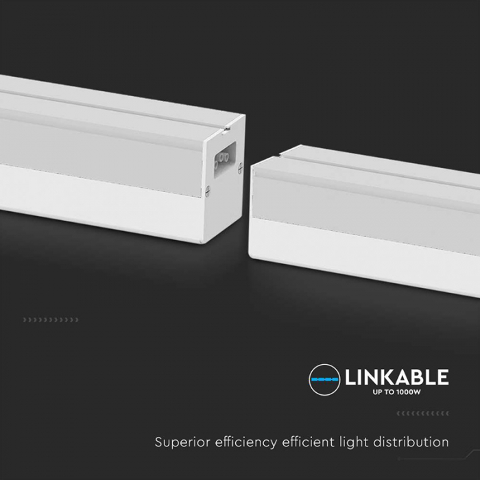 Corp iluminat LED liniar, 120cm, 40W, 4000K, alb neutru, alb, V-TAC 10138 [7]