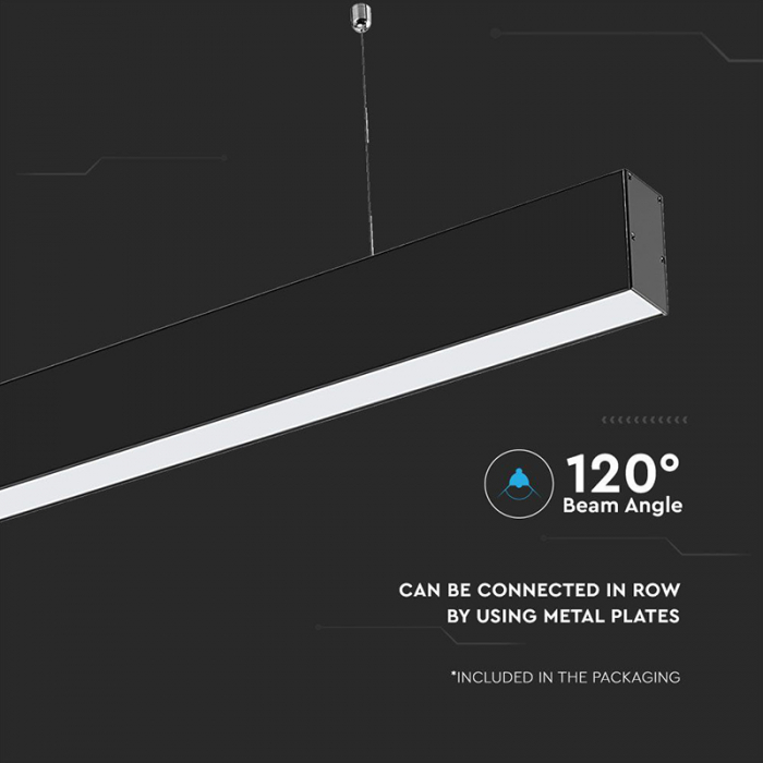 Corp iluminat led liniar, 40w, 4000k, negru, V-TAC 21374 [12]