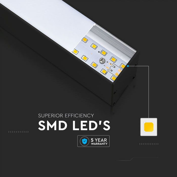 Corp iluminat led liniar, 40w, 4000k, negru, V-TAC 21374 [11]