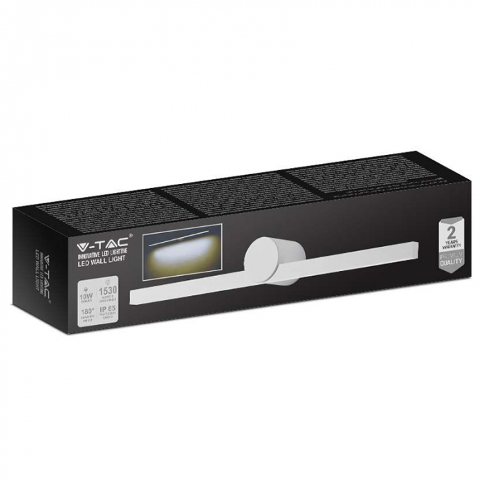 Corp iluminat LED, montaj deasupra oglinzii, 10W, 4000K, alb, V-TAC 405821 [3]