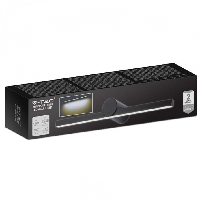 Corp iluminat led montaj deasupra oglinzii, 10w, 4000k, negru, V-TAC 405841 [3]