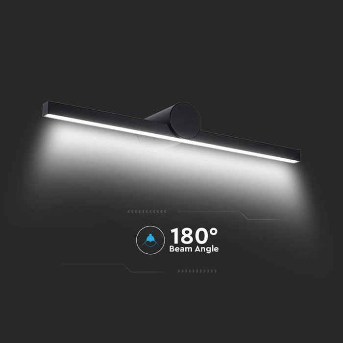 Corp iluminat led montaj deasupra oglinzii, 10w, 4000k, negru, V-TAC 405841 [7]