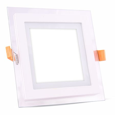 Corp iluminat LED pătrat incorporabil, 12W, 6400K, alb rece, sticlă, V-TAC 4741 [1]
