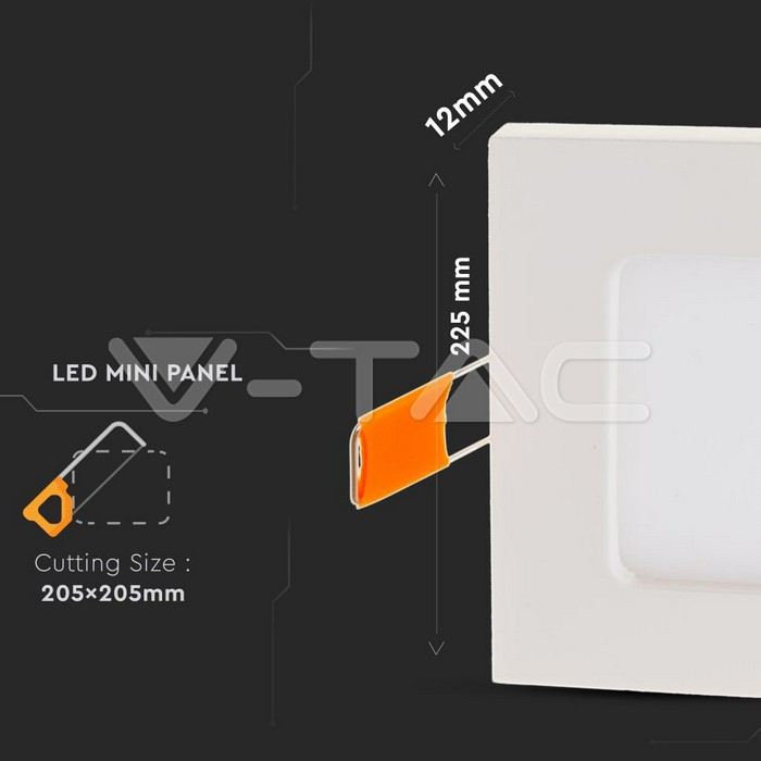 Corp iluminat LED pătrat incorporabil, 18W, 4500K, V-TAC, SKU-4870 [5]