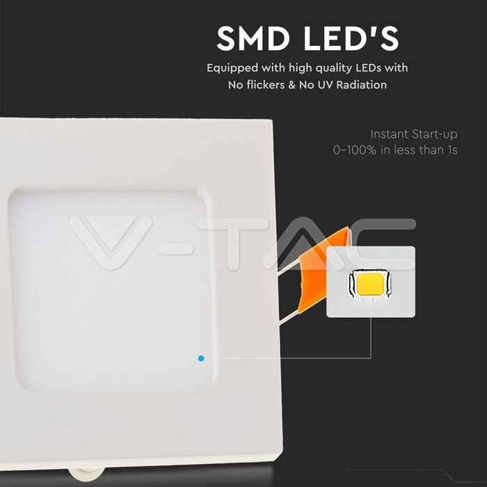Corp iluminat LED pătrat incorporabil, 18W, 4500K, V-TAC, SKU-4870 [3]