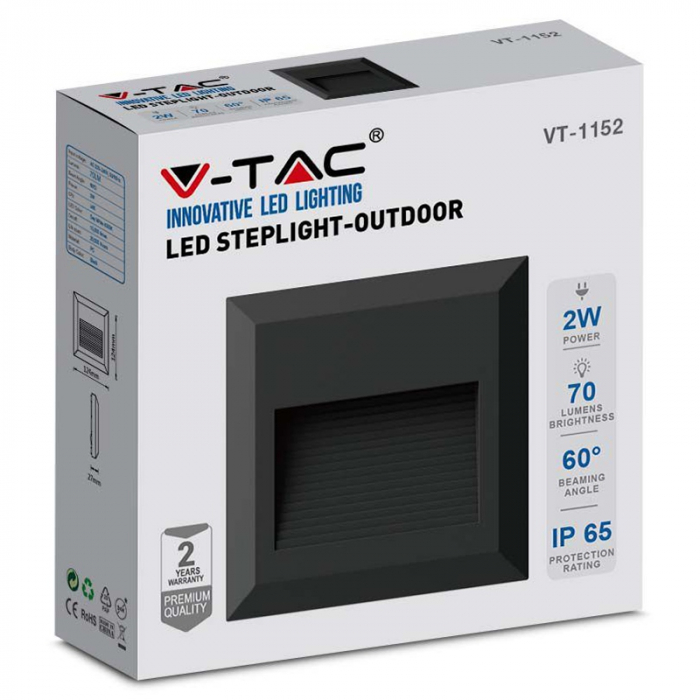 Corp iluminat LED pentru scări, 2W, 3000K, alb cald, V-TAC 211323 [11]
