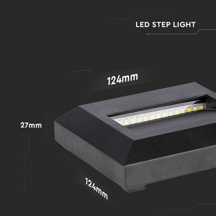 Corp iluminat LED pentru scări, 2W, 3000K, alb cald, V-TAC 211323 [12]