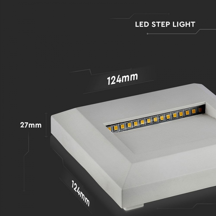 CORP ILUMINAT LED PENTRU SCARI 2W 4000K ALB NEUTRU [8]