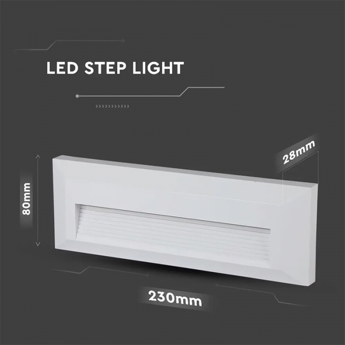 Corp iluminat led pentru scari, 3w, 3000k, alb cald, V-TAC 1327 [10]