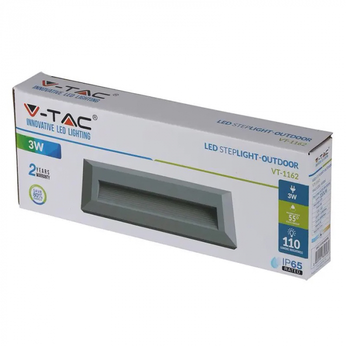 Corp iluminat led pentru scari, 3w, 4000k, alb neutru, V-TAC 1330 [6]