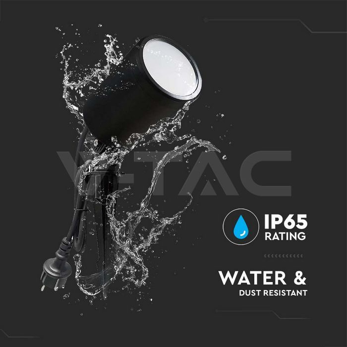 Corp iluminat LED RGB 3in1, 5.2W, IP65, Corp Negru, 520 lm, Wi‑Fi, Control prin Aplicație & Alexa/Google Home, V-TAC 3014 [5]