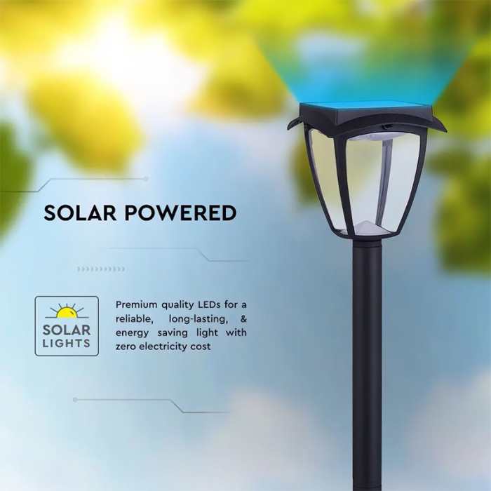 Corp iluminat LED solar, 2W, 3000K + 6000K, IP65, V-TAC 2894 [6]