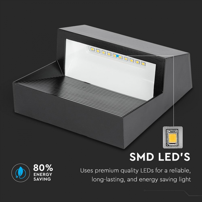 Corp iluminat led steplight montaj scara/perete, 3w, 4000k, negru, V-TAC 1399 [8]