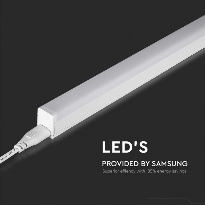 Corp iluminat LED T5, 16W, 120cm, 6400K, alb rece, cip Samsung, V-TAC, SKU-21697 [3]
