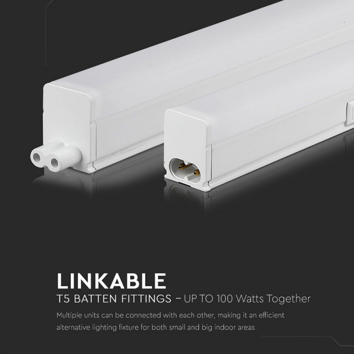 Corp iluminat LED T5, 16W, 120cm, 6400K, alb rece, cip Samsung, V-TAC, SKU-21697 [14]