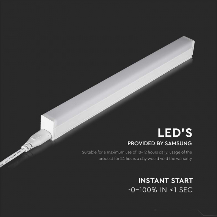 Corp iluminat LED T5, 7W, 60cm, 4000K, alb neutru, cip Samsung, V-TAC 21693 [3]