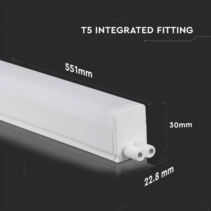 Corp iluminat LED T5, 7W, 60cm, 4000K, alb neutru, cip Samsung, V-TAC 21693 [13]