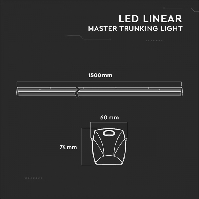 Corp iluminat liniar, 50w, 150cm, 4000k, alb neutru, V-TAC 1360 [6]