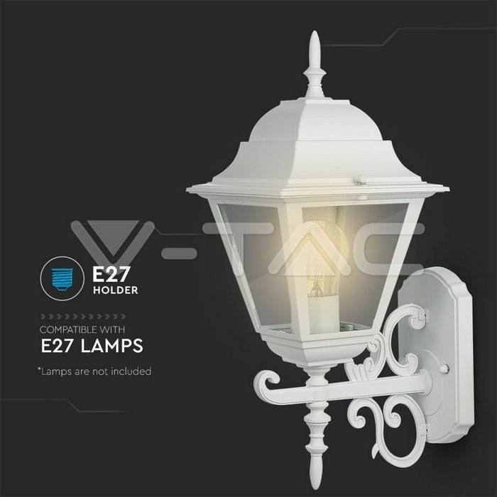 CORP ILUMINAT MONTAJ PERETE E27 IP44 - ALB MAT [7]