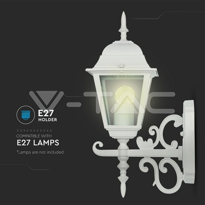 CORP ILUMINAT MONTAJ PERETE E27 IP44 - ALB MAT [9]