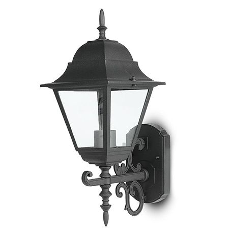 CORP ILUMINAT MONTAJ PERETE E27 IP44 - NEGRU MAT [1]