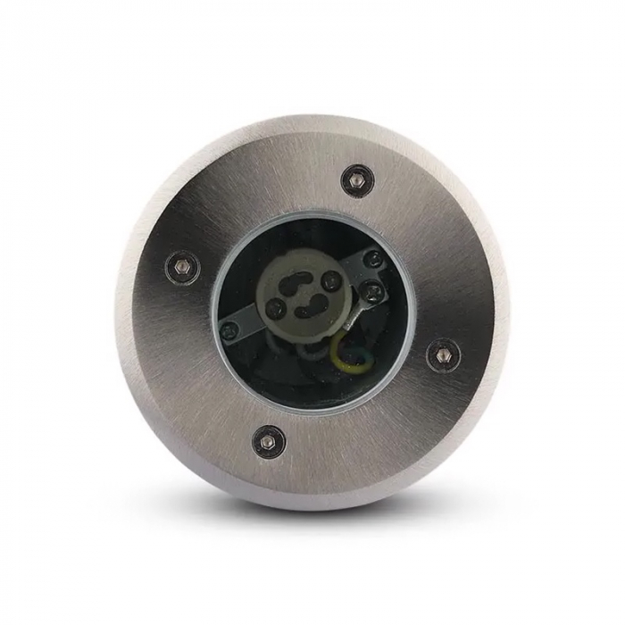 Corp iluminat montaj podea/ingropat GU10, IP65, otel rotund negru, V-TAC [7]