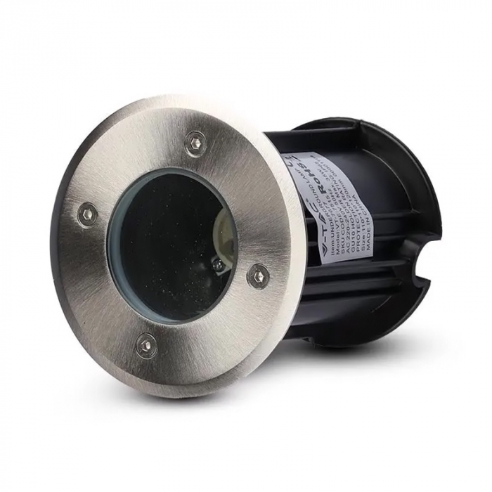 Corp iluminat montaj podea/ingropat GU10, IP65, otel rotund negru, V-TAC [6]