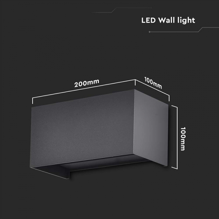 CORP ILUMINAT PERETE IP65 24W 3000K - NEGRU [5]