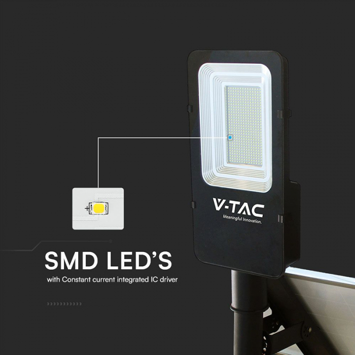 Lampa led  stradala hybrid cu panou solar 50w 6500k V-TAC 23579 incarcare solara/retea [5]