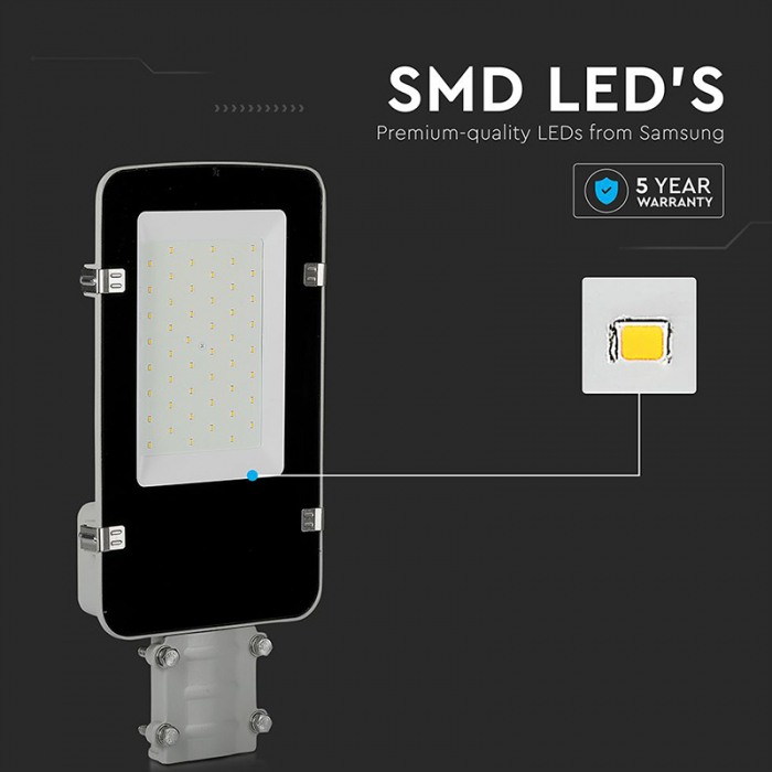 CORP ILUMINAT STRADAL LED 30W A++ 4000K ALB RECE CIP SAMSUNG [3]