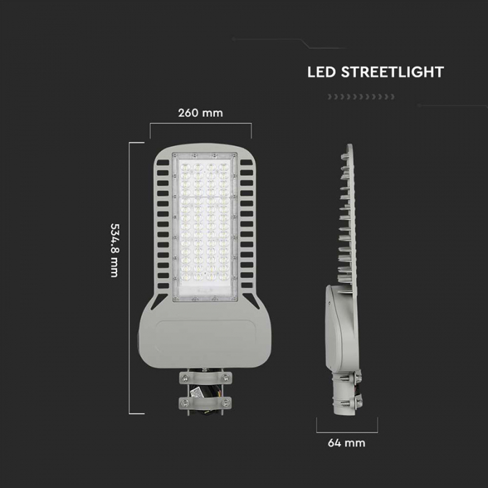 Corp iluminat stradal slim LED, 150W, 135LM/W, 4000K, cip Samsung, V-TAC, SKU-21962 [11]