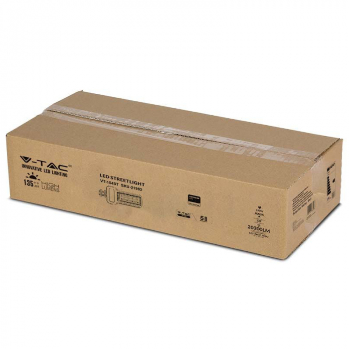 Corp iluminat stradal slim LED, 150W, 135LM/W, 4000K, cip Samsung, V-TAC, SKU-21962 [10]