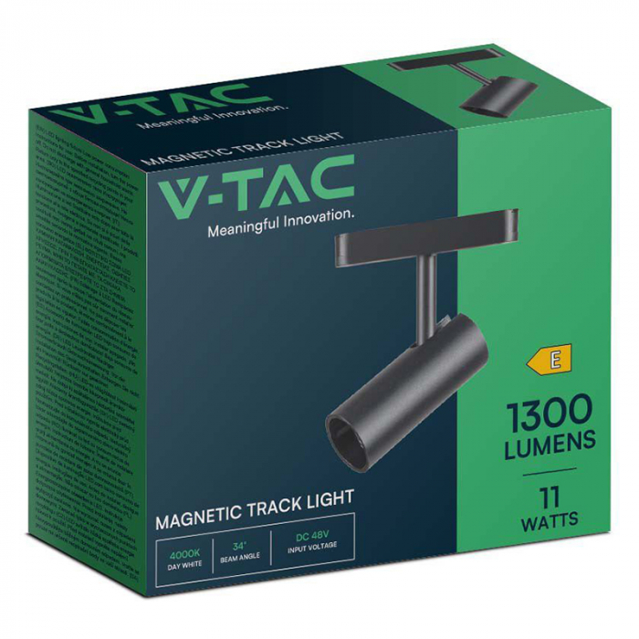 Corp led magnetic, 11w, 4000k, negru, V-TAC 10251 [3]