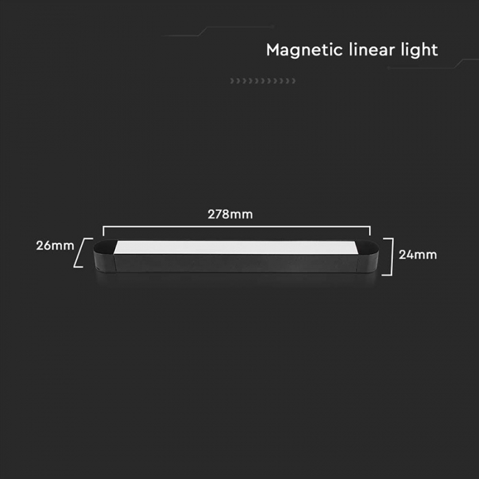 Corp led magnetic, 14w, 3000k, negru, V-TAC 10243 [6]