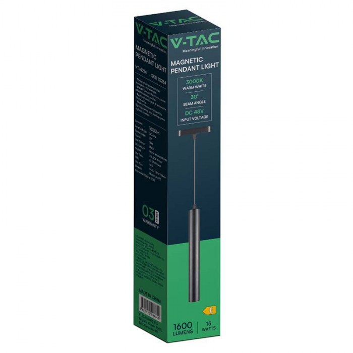 CORP LED MAGNETIC 15W 3000K - NEGRU [3]