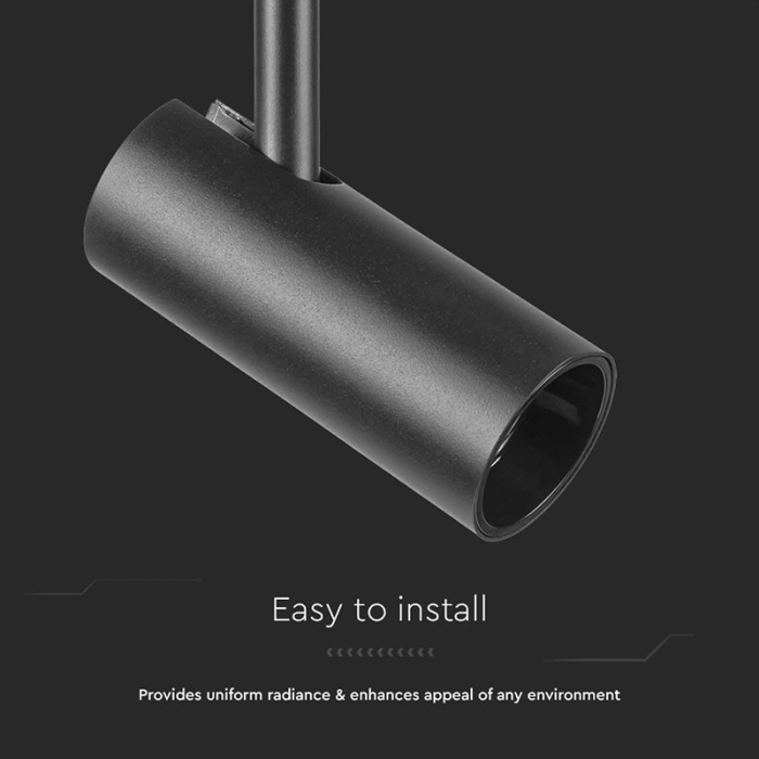Corp led magnetic, 20w, 3000k, negru, V-TAC 10255 [6]